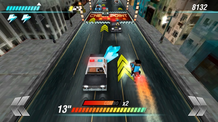 Crafting Rider | Free Motorcycle Racing Game vs Police Cars screenshot-3