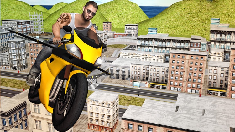 Flying Moto Traffic Racer 3d