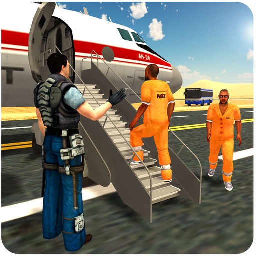 Police Airplane Jail Transport – 3D Flight Pilot and Transporter Bus Simulation Game Icon