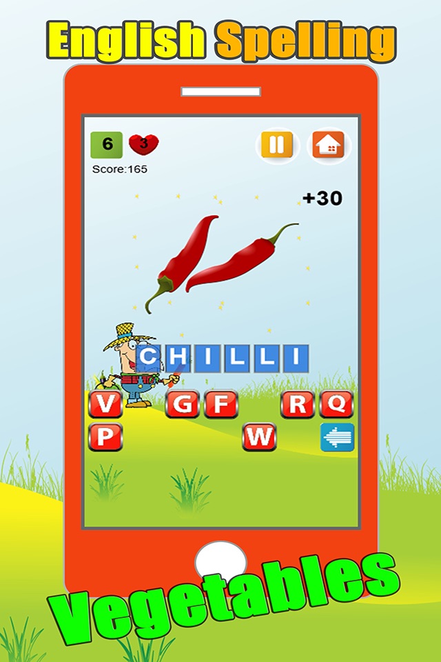 Practice Spelling Vegetables Words Games For Kids screenshot 2