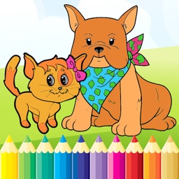 Dog & Cat Coloring Book - All In 1 Drawing Paint And Color Games for Kid