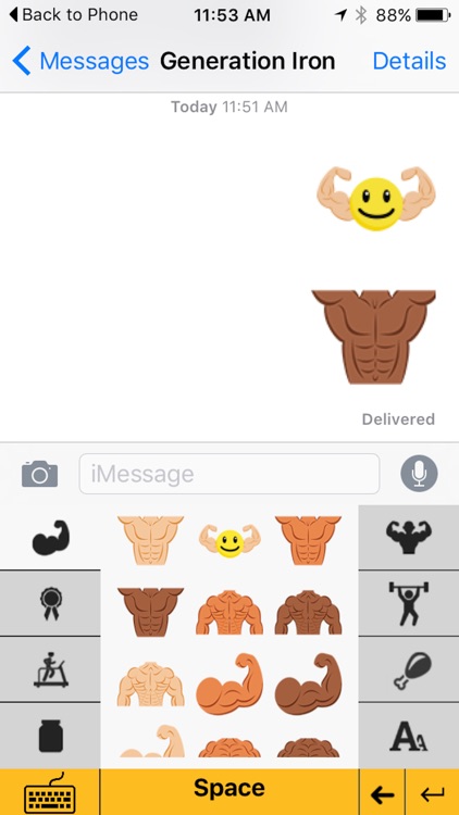 Gymoji - Bodybuilding Emoji Keyboard screenshot-3