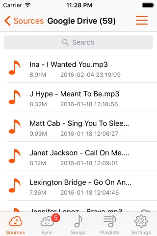 Cloud Music Player Pro - Sync Offline Audio for Dropbox, Google Drive, OneDrive screenshot 2
