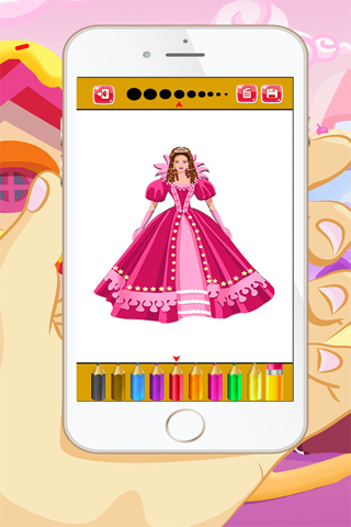 Princess Coloring Book - Educational Coloring Games For kids and Toddlers screenshot 2