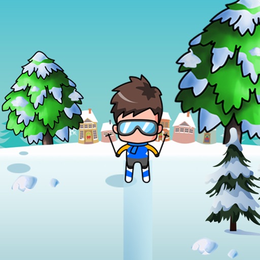 Snow Skating Boy Icon