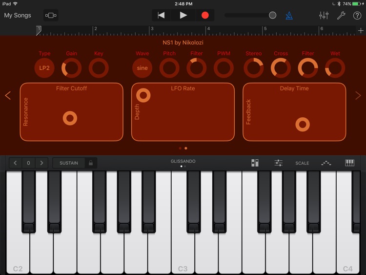 NS1 – Virtual Analog Synth Audio Unit screenshot-3