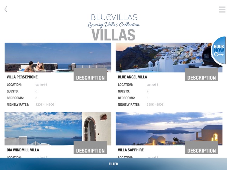 Blue Villas Collection Mykonos Santorini for iPad screenshot-3