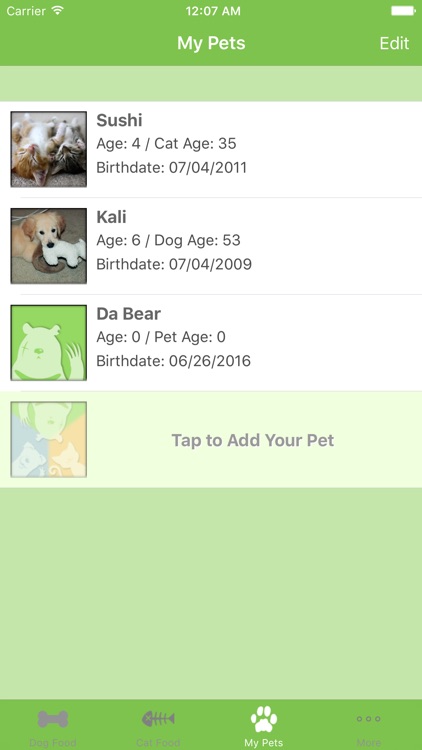 Pet Food Tracker for Cats, Dogs and More