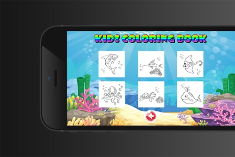 Sea Animals Kids Coloring Book - Educational Learning Games For Kids And Toddler screenshot 3