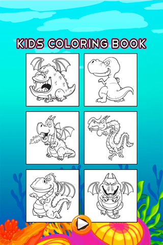 Dragon Coloring Book - Drawing Pages and Painting Educational Learning skill Games For Kid & Toddler screenshot 2