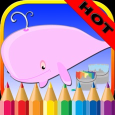 Activities of Sea Animals Coloring Book - Underwater Drawing Pages and Painting Learning skill Games For Kid & Tod...