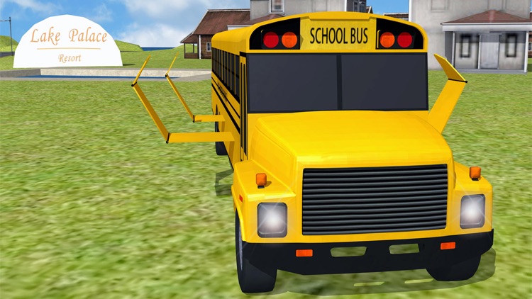 Flying School Bus Parking games screenshot-3