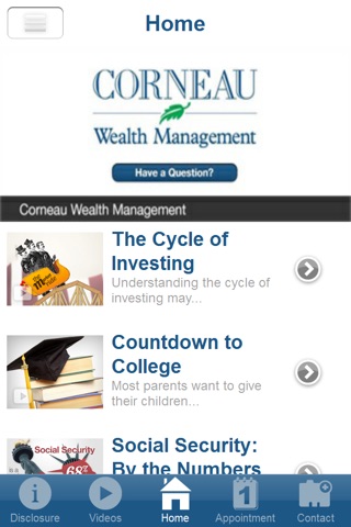 Corneau Wealth Management screenshot 2