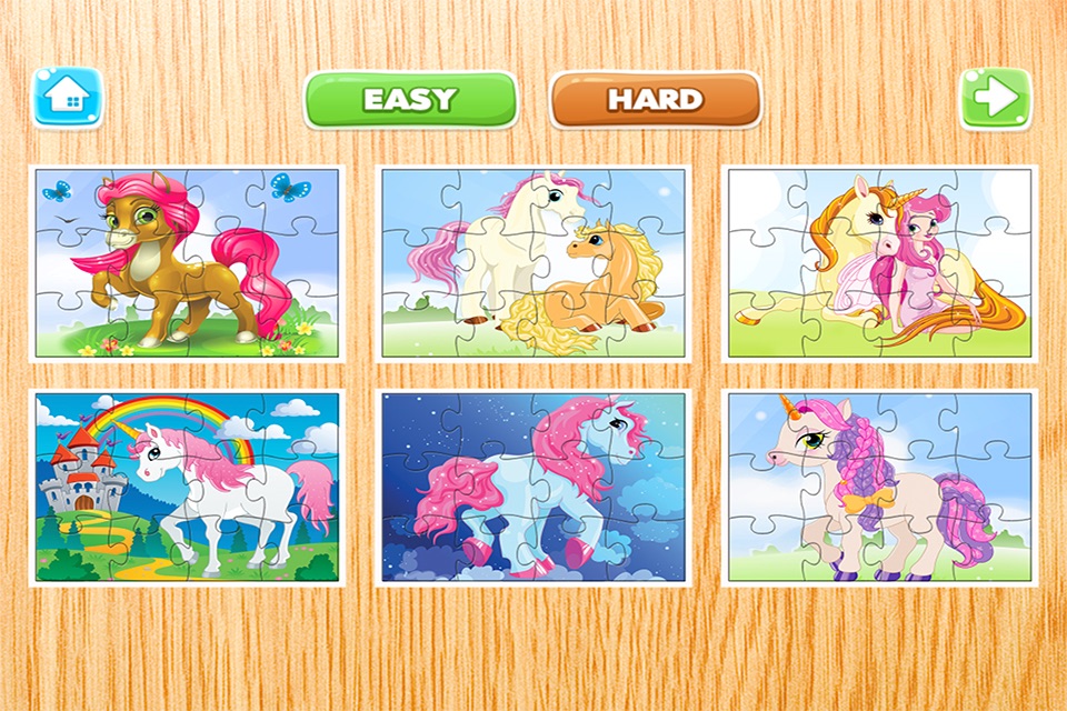Horse Puzzle Games Free - Pony Jigsaw Puzzles for Kids and Toddler - Preschool Learning Games screenshot 2