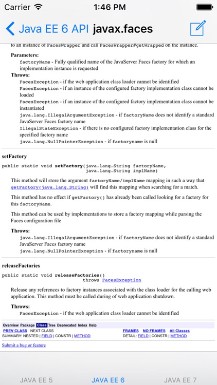 Java Platform, Enterprise Edition 5/6/7 API Specification