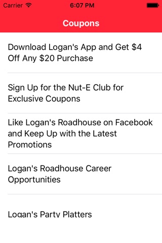 Coupons for Logan's Roadhouse App screenshot 2