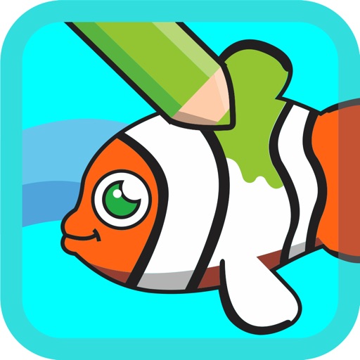 Sea Animal Coloring Book - Underwater sea animals coloring game for kids, toddlers and preschoolers iOS App