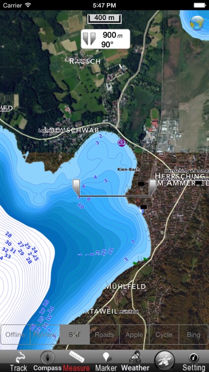 Lake : Ammer HD - GPS Map Navigator