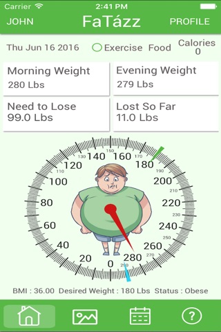 Fatazz – Weight Loss Motivation Program Calorie Counter & Diet Exercise Tracker Helps to Lose Weight screenshot 2