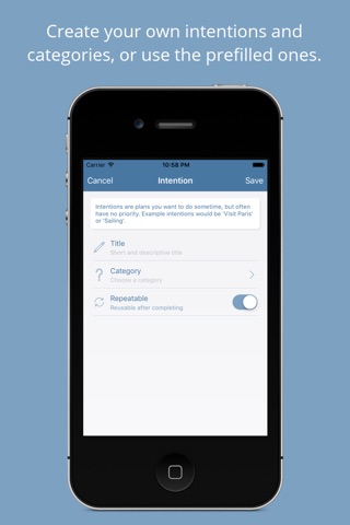 Intentions - Goal Tracking screenshot 3