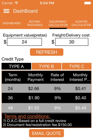 Keller Lease Rate Calculator screenshot 3