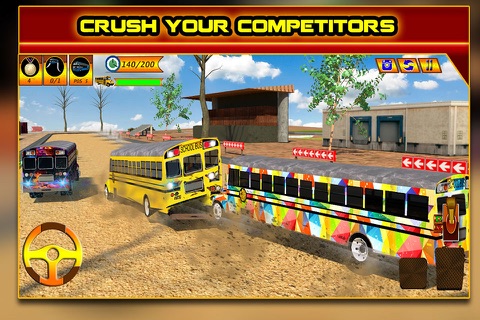 School Bus Driving: A Crazy Driver's Racing Demolition screenshot 2