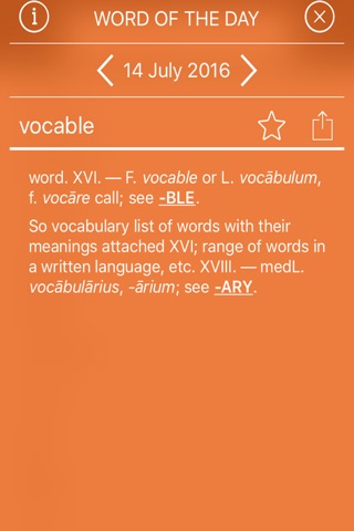 English Etymology Dictionary screenshot 2