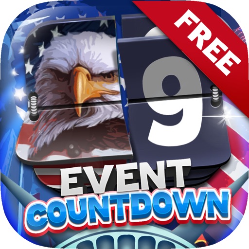 Event Countdown Beautiful Wallpaper  - “ USA American ” Free icon