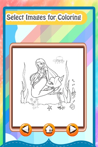 Princess Mermaid Coloring Pages Coloring Markers screenshot 2