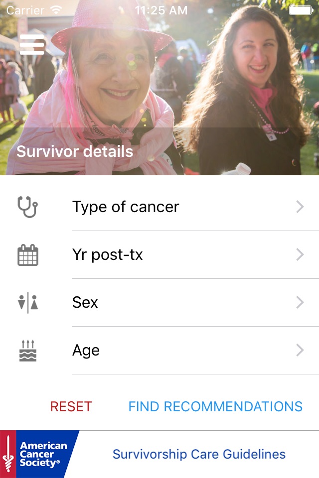 American Cancer Society Cancer Survivorship Care Guidelines screenshot 2