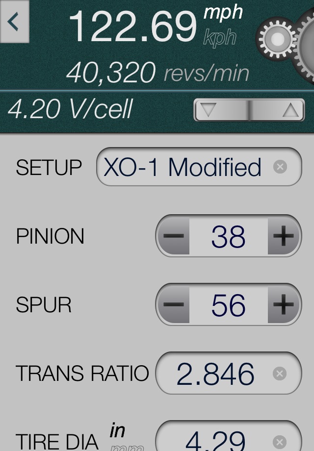 Gear Speed - Brushless RC Speed Calculator screenshot 2