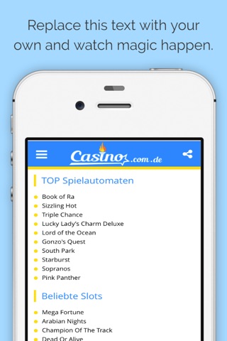 Casino.com.de App – die besten Online Casinos mit Bonus für Spielautomaten, Blackjack, Roulette, Jackpot Slots und live Casino Spiele – alles in einer App screenshot 3