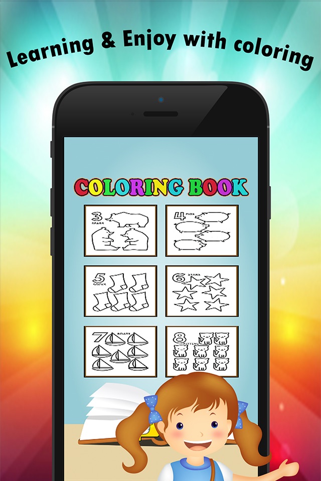 123 Coloring Book for children age 1-10: Learn to write and color numbers with each coloring pages game free screenshot 3