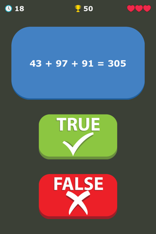 Math Quiz Sum - True or False Trivia Game For Adults & Kids screenshot 3