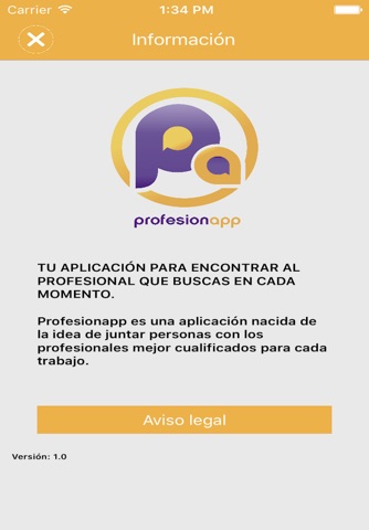 Profesionapp screenshot 2