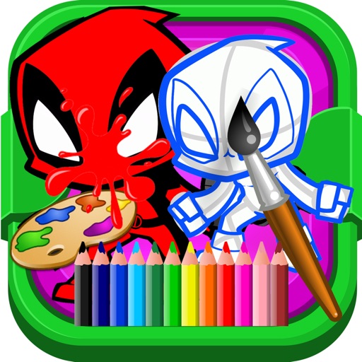 Paint Hero Avenger Super Kids Version iOS App