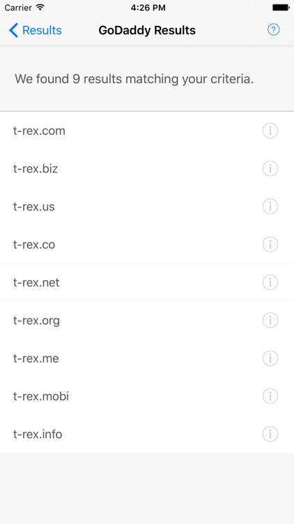 TM-rex - trademark search of USPTO database, Google, and GoDaddy screenshot-4