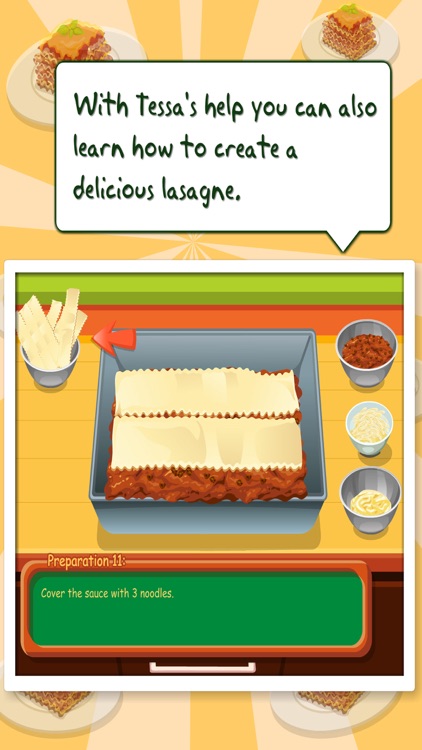 Tessa’s Cooking Lasagne– learn how to bake your Lasagne in this cooking game for kids screenshot-3