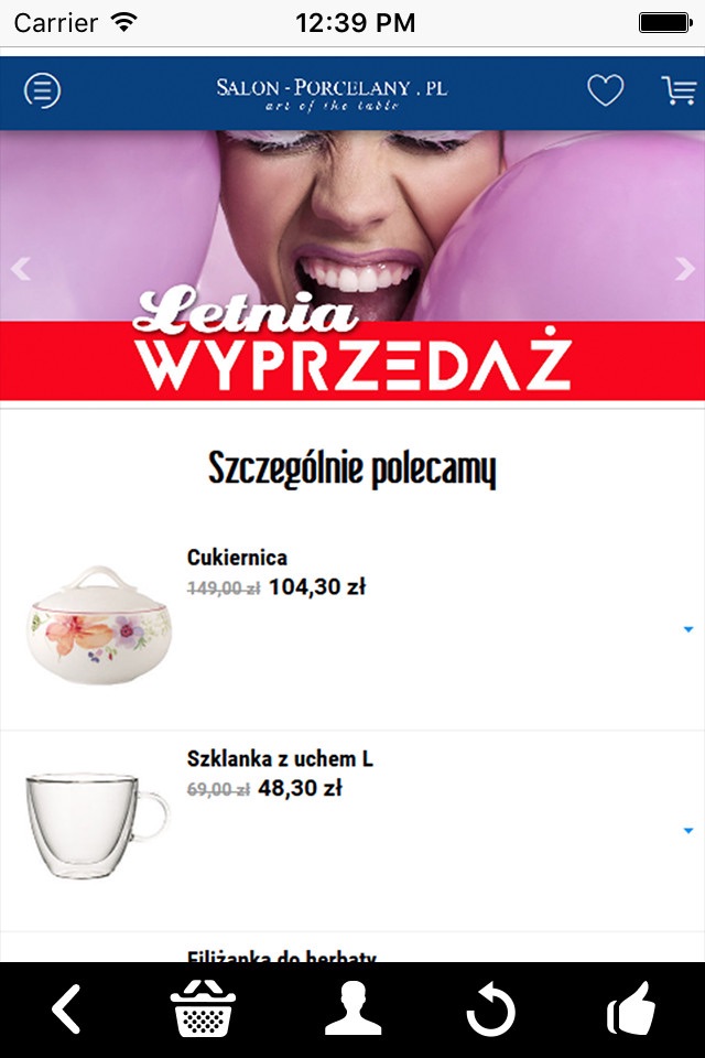 Salon Porcelany e-shop screenshot 2