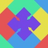 彩色六方块-六边形方块,颜色互换接住小球