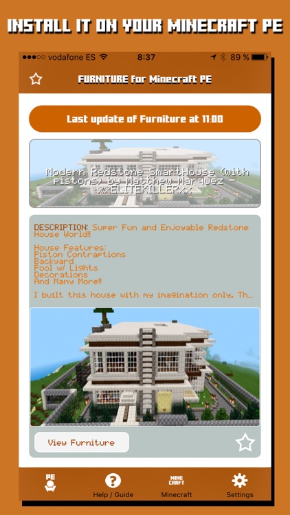 FURNITURE for Minecraft PE - Furniture for Pocket Edition