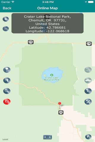 Crater Lake National Park Map screenshot 2