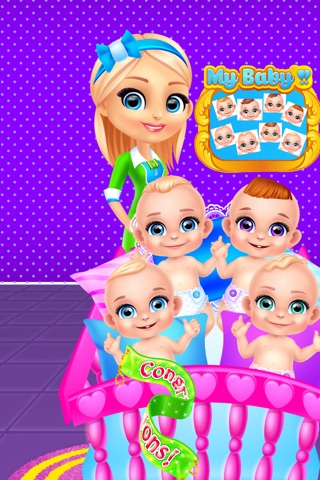 Octuplets Baby Story - Babies & Mommy Games for Girls screenshot 3