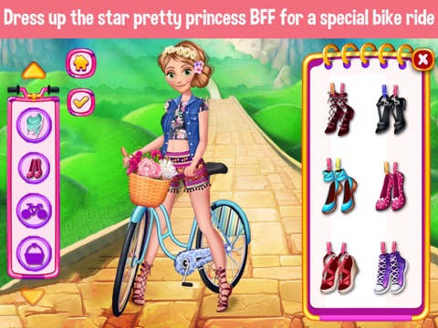 Скриншот из Princess BFF Bicycle Ride - DressUp Games!