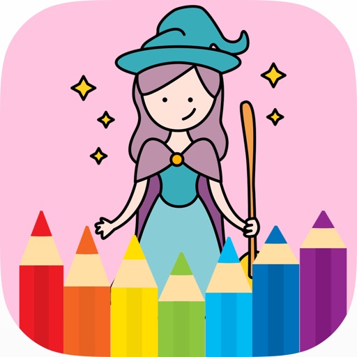 Princess Coloring Book - All in 1 Draw Paint and Color Games HD For Kids and Toddler Icon