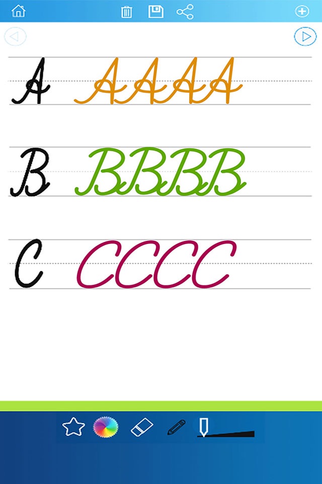 Handwriting Worksheets ABC 123 Educational Games For Children : Learn To Write The Letters Of The Alphabet In Script And Cursive screenshot 2