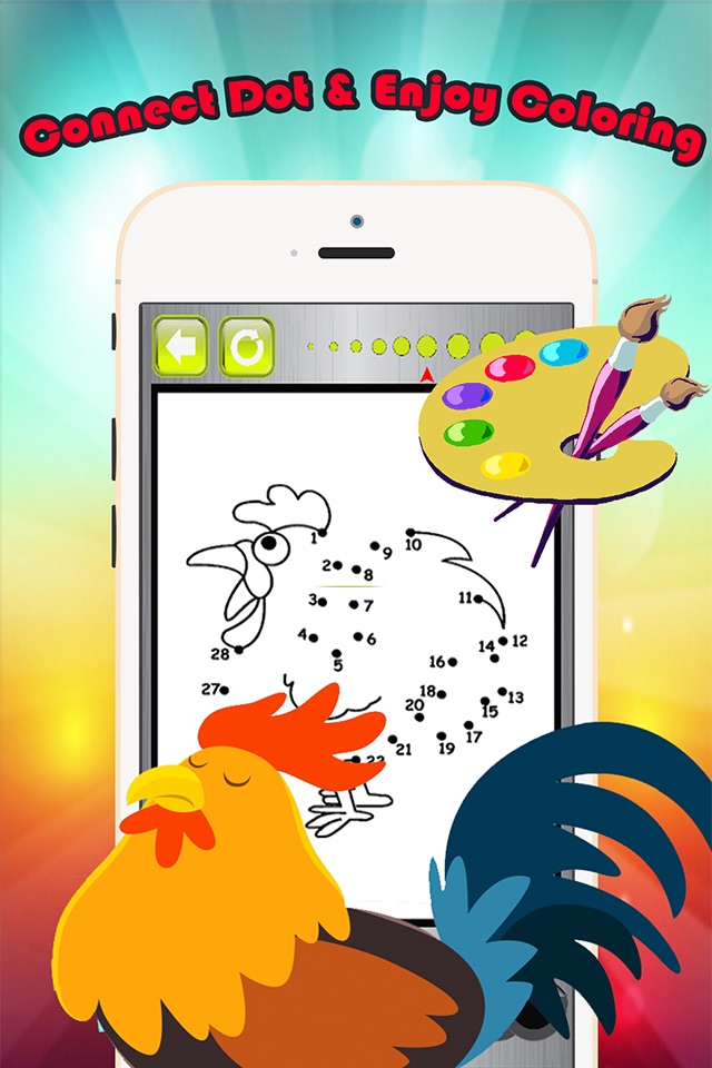 Animals Dot to Dot Coloring Book - Kids free learning games screenshot 3