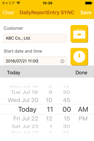 Daily Report Entry SYNC - náhled