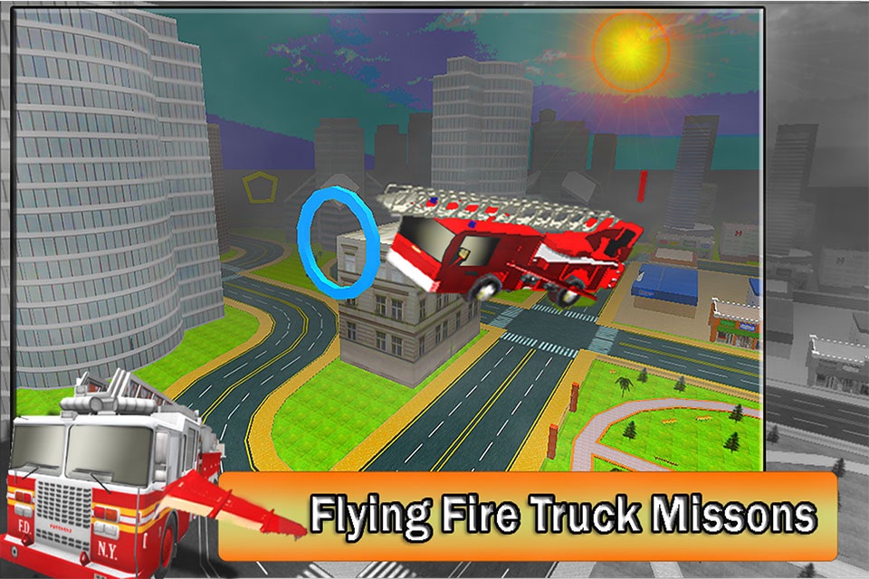 2016 Fire Truck Driving Academy – Flying Firefighter Training with Real Fire Brigade Sirens screenshot 4