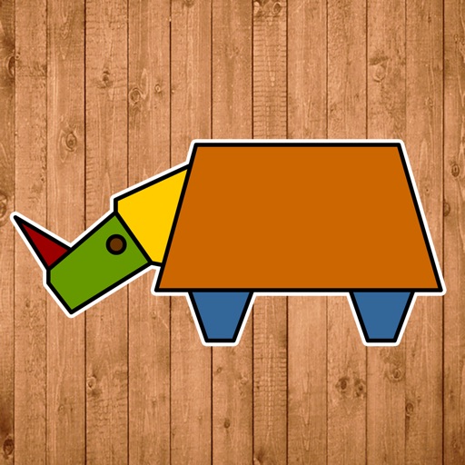 儿童游戏：形状拼动物logo